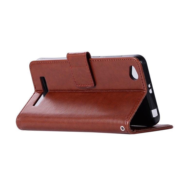 Impresión Sueño Colector Búho Cartera Magnética PU Soporte De Cuero Del Teléfono Celular Para Xiaomi Redmi 4a - Marrón-6