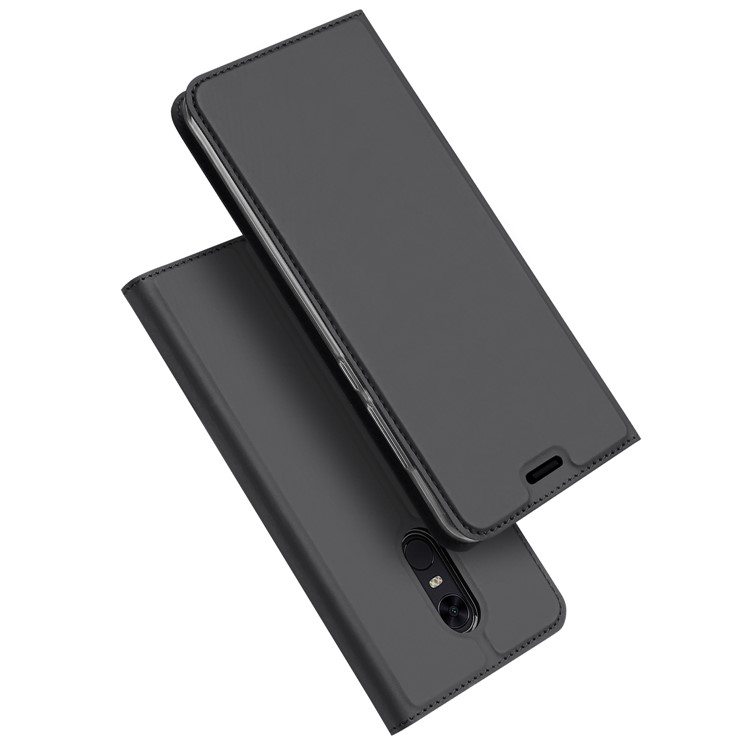 

DUX DUCIS Skin Pro Series Stand Card Holder Leather Case for Xiaomi Redmi Note 5 (12MP Rear Camera) / Redmi 5 Plus (China) - Grey, Redmi Note 5