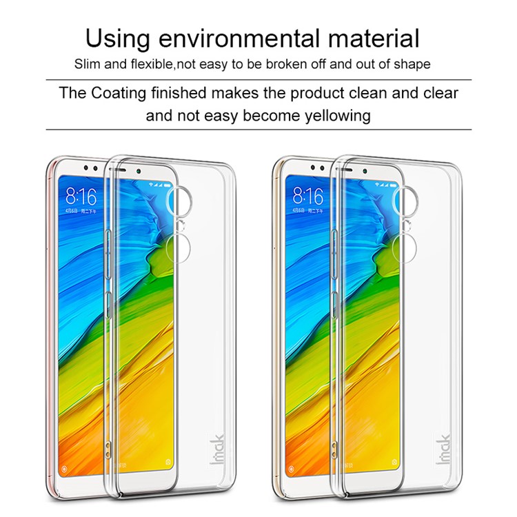 IMAK Crystal Case II Für Xiaomi Redmi 5 Kratzfestes, Klares PC-Rückentelefon-5