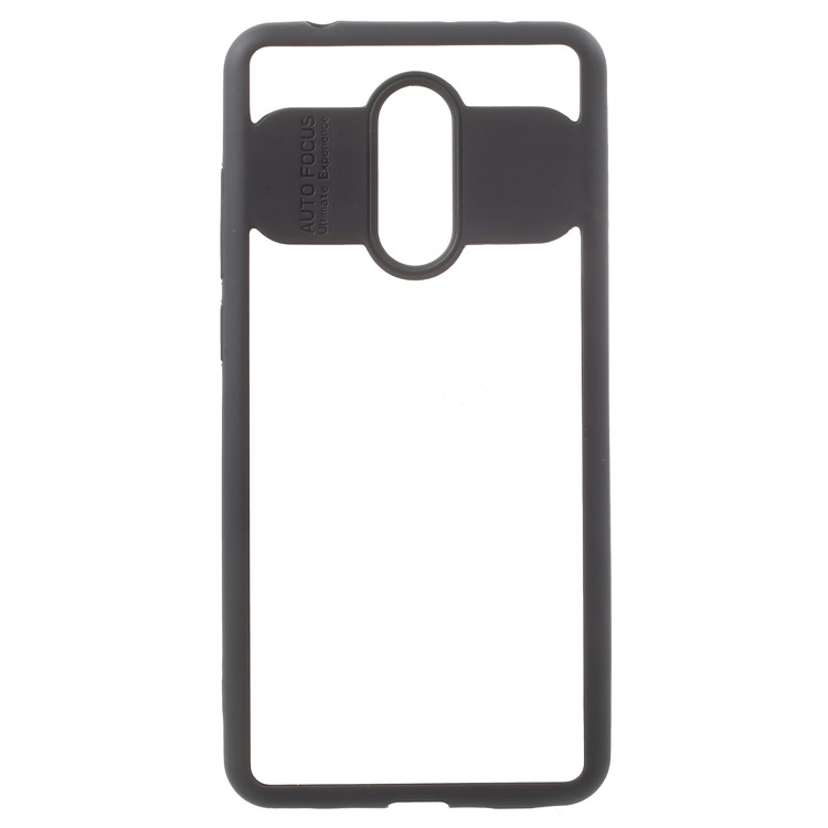 TPU Frame + Transparent Acrylic Back Hybrid Case for Xiaomi Redmi 5 - Black-1