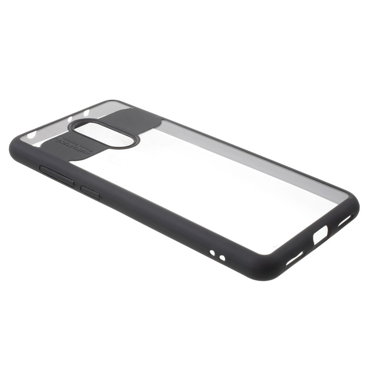 TPU Frame + Transparent Acrylic Back Hybrid Case for Xiaomi Redmi 5 - Black-2