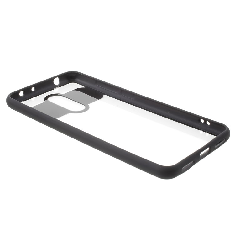 TPU Frame + Transparent Acrylic Back Hybrid Case for Xiaomi Redmi 5 - Black-3