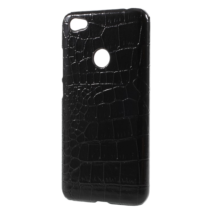 Leather Coated Plastic Phone Case for Xiaomi Redmi Note 5A Prime / Redmi Y1 (India) - Black Crocodile Texture-2