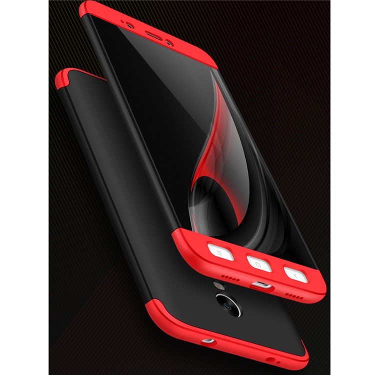 GKK Detachable All-wrapped Matte Hard PC Case for Xiaomi Redmi Note 4X - Black / Red-3