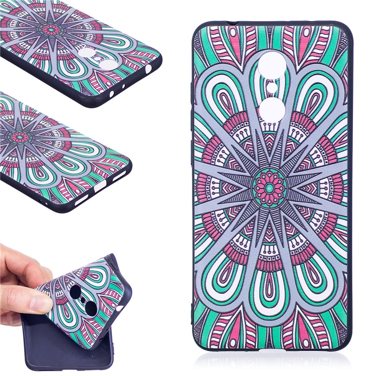 Soft Embossed Pattern Printing TPU Protective Case for Xiaomi Redmi 5 - Ancient Pattern-1