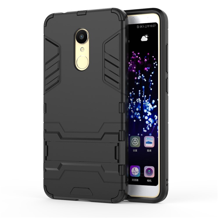 Soft TPU + Plastic Combo Detachable Phone Casing with Kickstand for Xiaomi Redmi 5 - Black-4