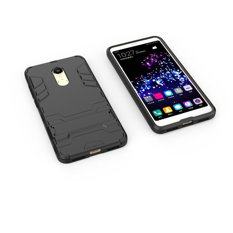 Soft TPU + Plastic Combo Detachable Phone Casing with Kickstand for Xiaomi Redmi 5 - Black-5