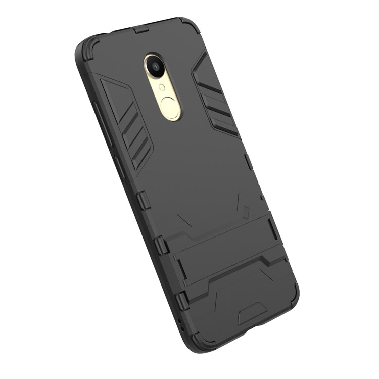 Soft TPU + Plastic Combo Detachable Phone Casing with Kickstand for Xiaomi Redmi 5 - Black-7