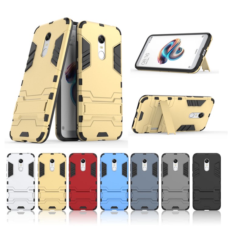 Soft TPU + Plastic Combo Detachable Phone Casing with Kickstand for Xiaomi Redmi 5 Plus - Black-10