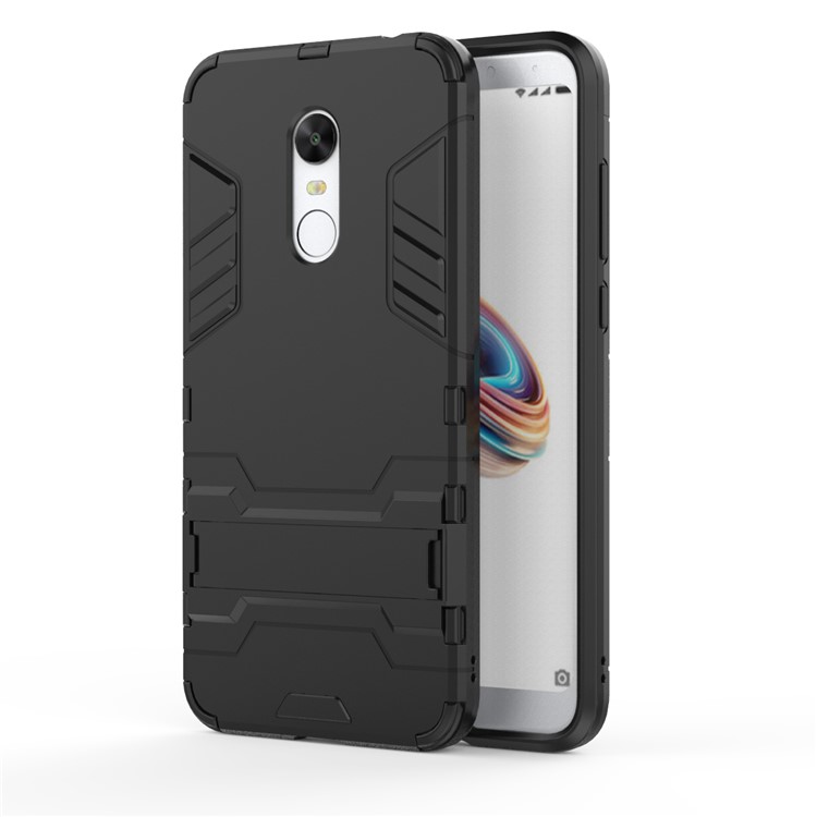 Soft TPU + Plastic Combo Detachable Phone Casing with Kickstand for Xiaomi Redmi 5 Plus - Black-2