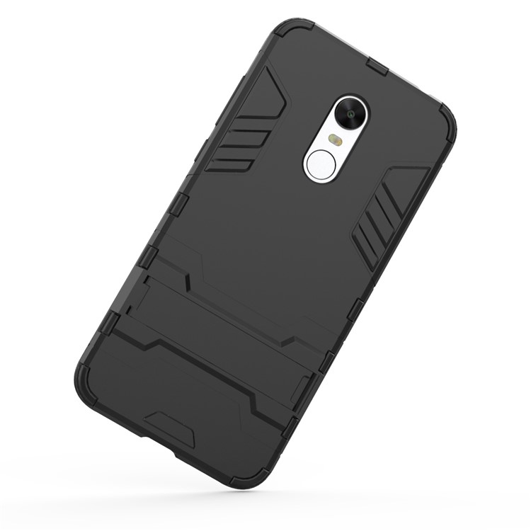 Soft TPU + Plastic Combo Detachable Phone Casing with Kickstand for Xiaomi Redmi 5 Plus - Black-5