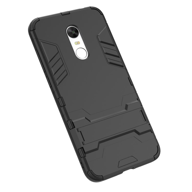 Soft TPU + Plastic Combo Detachable Phone Casing with Kickstand for Xiaomi Redmi 5 Plus - Black-6