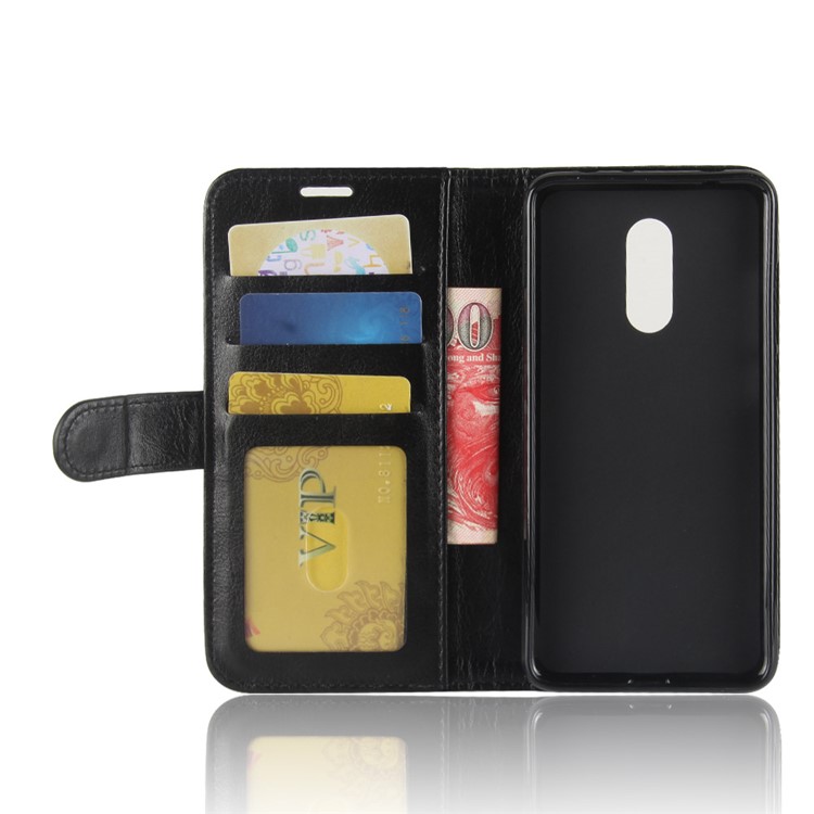 Crazy Horse PU Leather Protective Phone Case for Xiaomi Redmi 5 Plus - Black-4