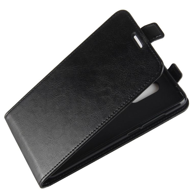 Crazy Horse Vertical Leather Card Holder Case for Xiaomi Redmi 5 Plus - Black-3