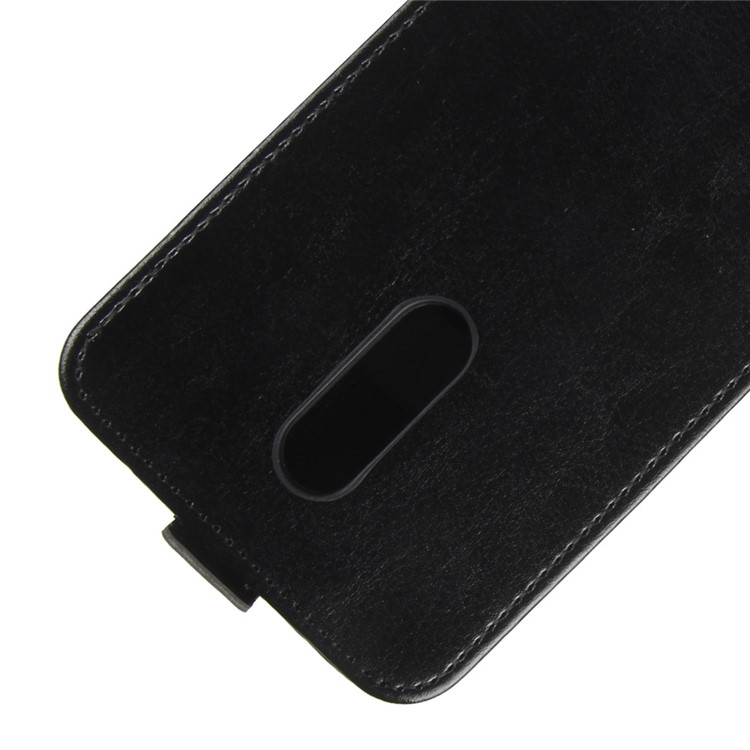 Crazy Horse Vertical Leather Card Holder Case for Xiaomi Redmi Note 4 - Black-2