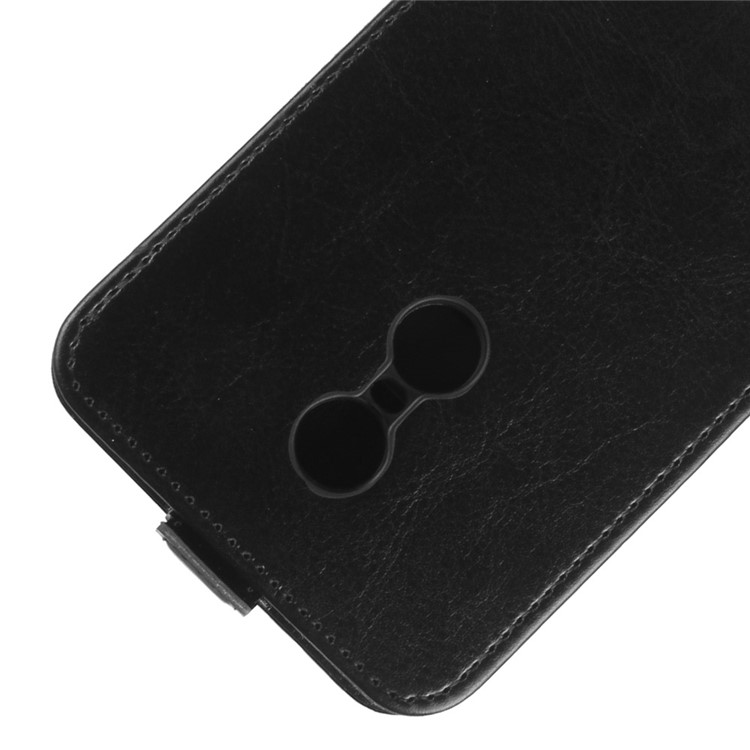 Crazy Horse Vertical Leather Card Holder Case for Xiaomi Redmi Note 4X - Black-2