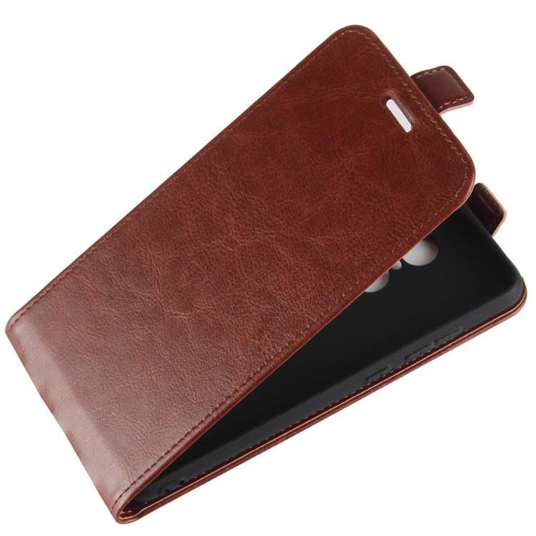 Crazy Horse Vertical Leather Case with Card Slot for Xiaomi Redmi Note 4X - Brown-3