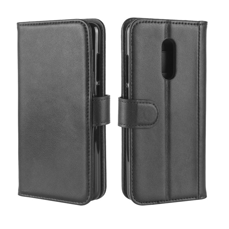 Echtes Spaltledermappen-Standplatzfall Für Xiaomi Redmi 5 - Schwarz-8