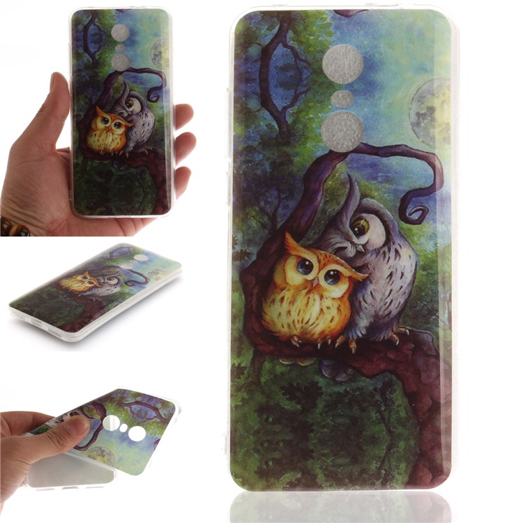 Pattern Printing IMD TPU Case for Xiaomi Redmi 5 - Owls Pattern-1