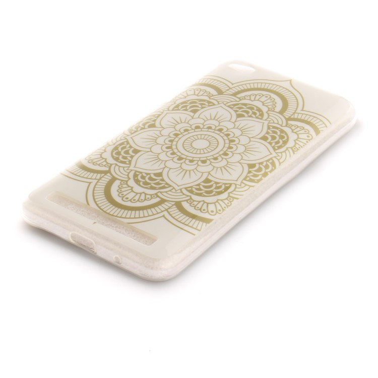 For Xiaomi Redmi 5A Patterned IMD Mobile Phone Cover (TPU) - Henna Lotus-4