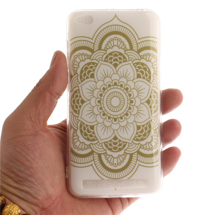 For Xiaomi Redmi 5A Patterned IMD Mobile Phone Cover (TPU) - Henna Lotus-5