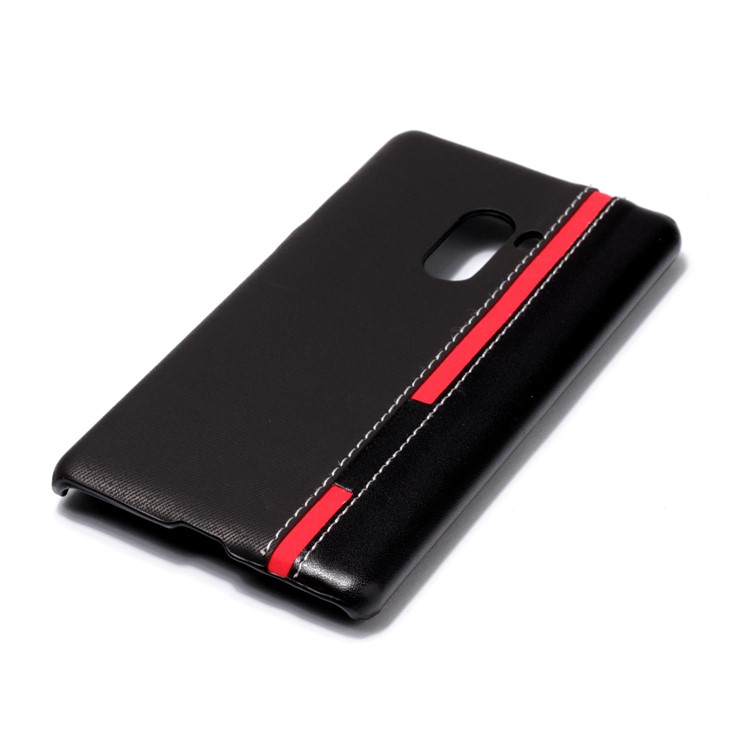 Contrast Color PU Leather Coated PC Mobile Phone Casing for Xiaomi Mi Mix 2 - Black-4
