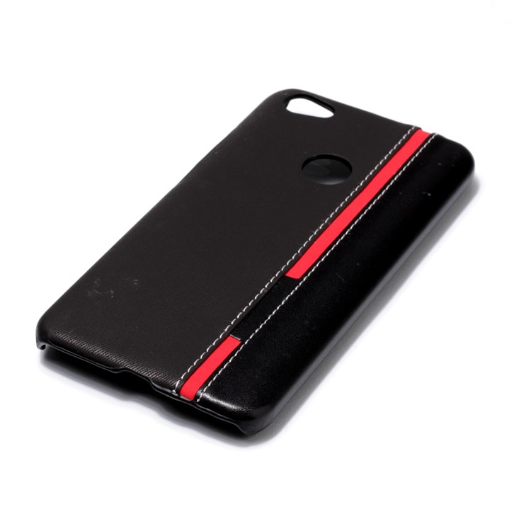 Contrast Color PU Leather Coated PC Mobile Phone Cover for Xiaomi Redmi Note 5A Prime / Y1 (India) - Black-4