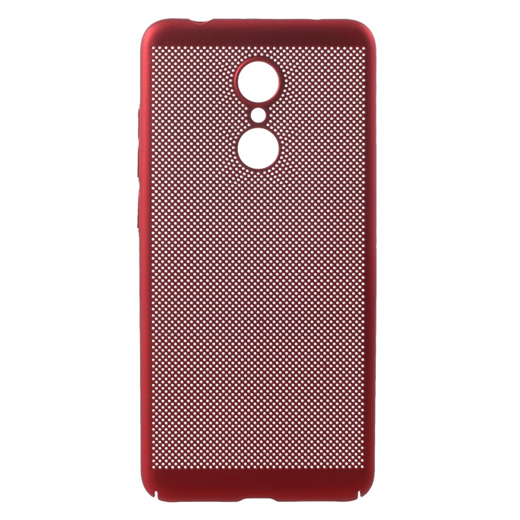Hollow Mesh Heat Dissipation PC Cover for Xiaomi Redmi 5 - Red-1
