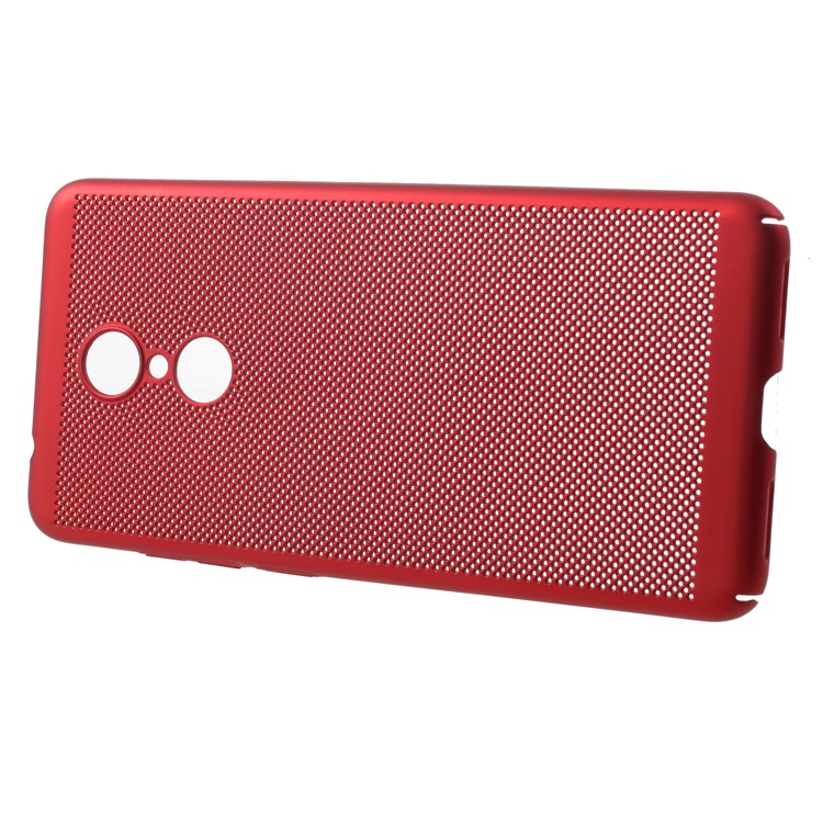 Hollow Mesh Heat Dissipation PC Cover for Xiaomi Redmi 5 - Red-2