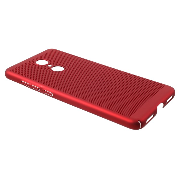 Hollow Mesh Heat Dissipation PC Cover for Xiaomi Redmi 5 - Red-3