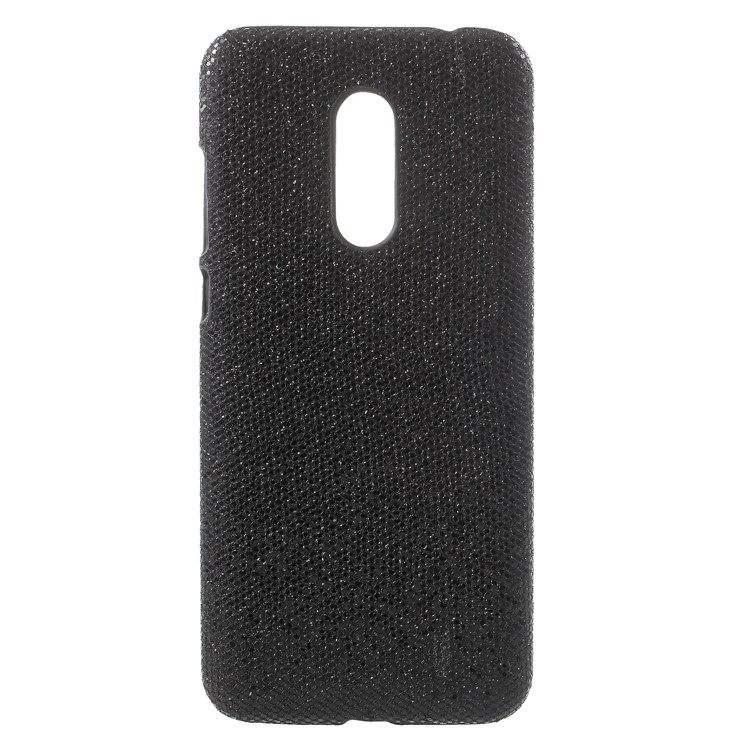 PU Leather Coated Hard PC Phone Accessory Case for Xiaomi Redmi 5 Plus - Black Glittery Sequins-1