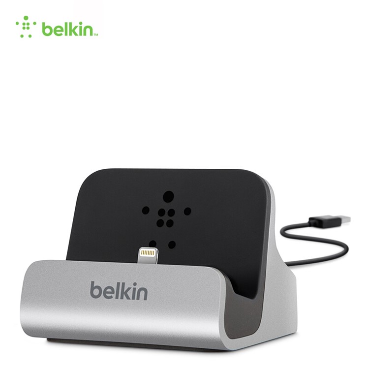 BELKIN Original MFI Lightning 8pin Charge + Sync Dock Station with 4-Foot Charging Cable (F8J045bt) - Silver-1
