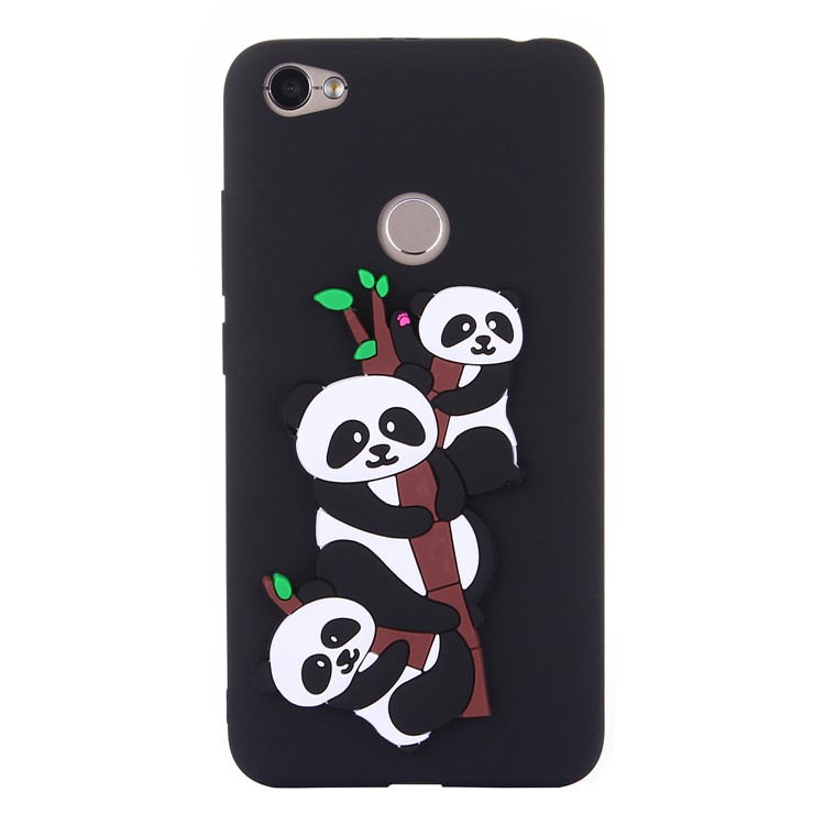 Cute 3D Pandas and Bamboo TPU Case for Xiaomi Redmi Note 5A Prime / Y1 (India) - Black-2