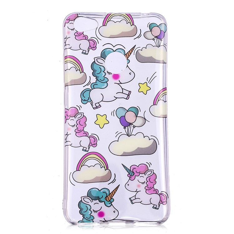 Pattern Printing IMD TPU Cell Phone Case for Xiaomi Redmi Note 5A Prime / Y1 (India) - Shy Unicorns-2