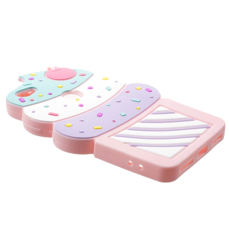 3D Cherry Ice Cream Soft Silicone Back Case for Xiaomi Redmi Note 5A Prime / Y1 (India) - Pink-3