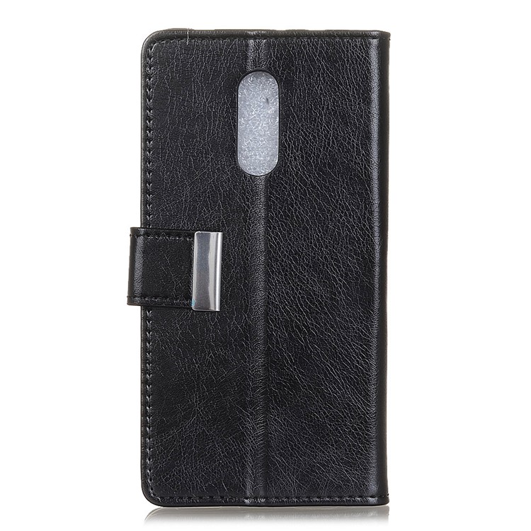Textured Leather Wallet Case for Xiaomi Redmi 5 - Black-1