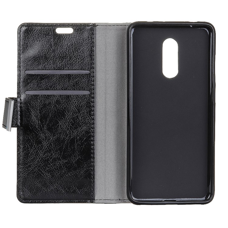Textured Leather Wallet Case for Xiaomi Redmi 5 - Black-2