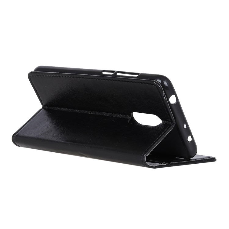 Textured Leather Wallet Case for Xiaomi Redmi 5 - Black-3