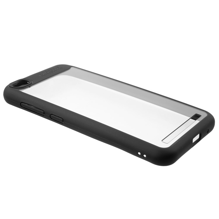 Silicone Frame + Transparent Acrylic Combo Mobile Casing Cover for Xiaomi Redmi 5A - Black-2