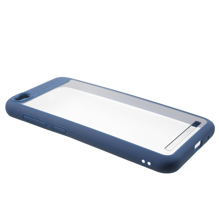 Silicone Frame + Transparent Acrylic Combo Mobile Phone Shell for Xiaomi Redmi 5A - Blue-2