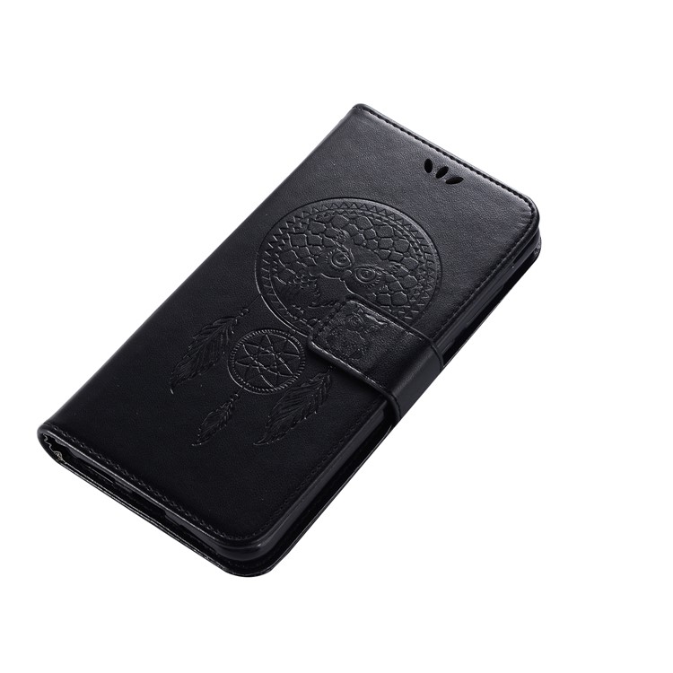 Imprint Dream Catcher Owl Wallet Stand Leather Case for Xiaomi Redmi 5 - Black-7