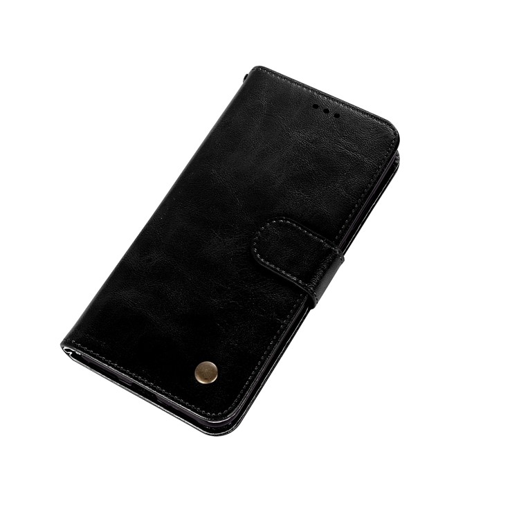 Premium Vintage PU Leather Wallet Stand Phone Case for Xiaomi Redmi 5 - Black-7