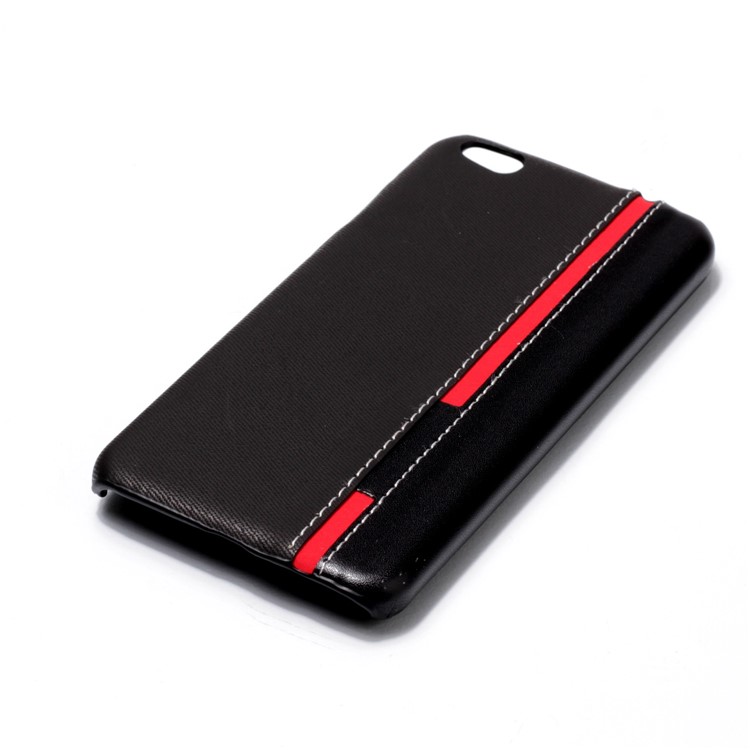 For Xiaomi Mi 5c Contrast Color PU Leather Coated PC Phone Accessory Case - Black-4
