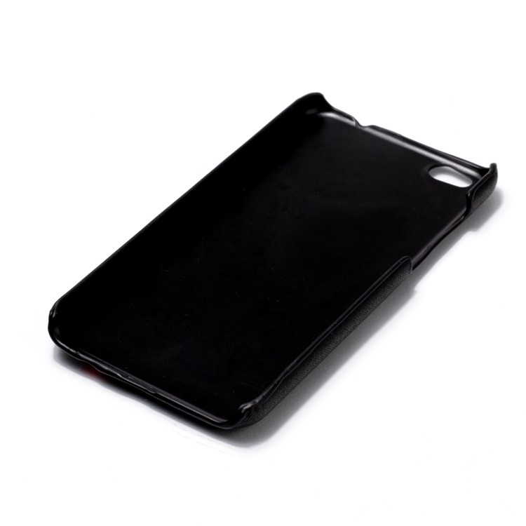 For Xiaomi Mi 5c Contrast Color PU Leather Coated PC Phone Accessory Case - Black-6