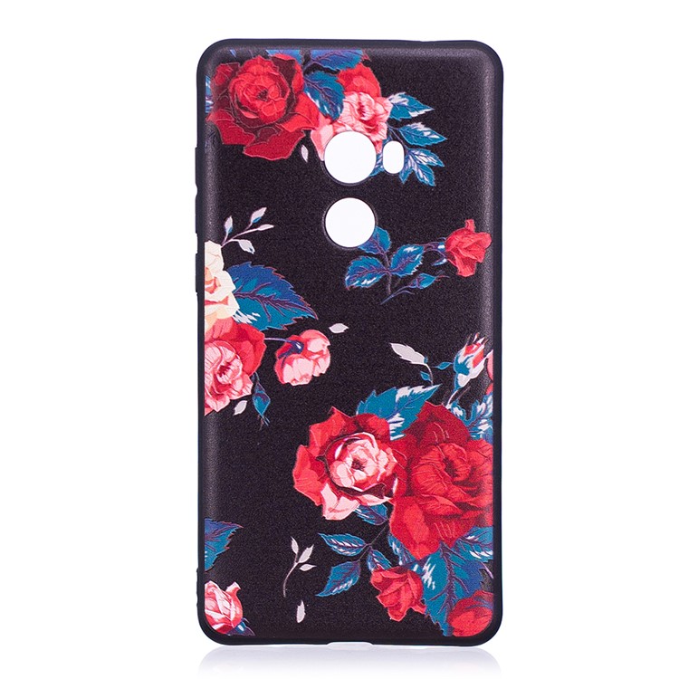Pattern Printing Embossed TPU Case for Xiaomi Mi Mix 2 - Vivid Flowers-2