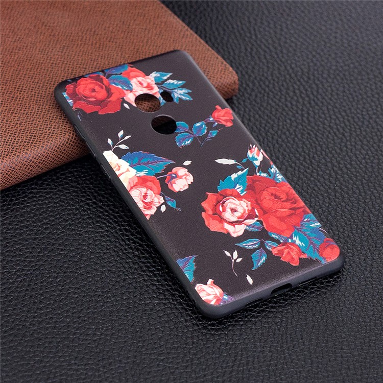Pattern Printing Embossed TPU Case for Xiaomi Mi Mix 2 - Vivid Flowers-6