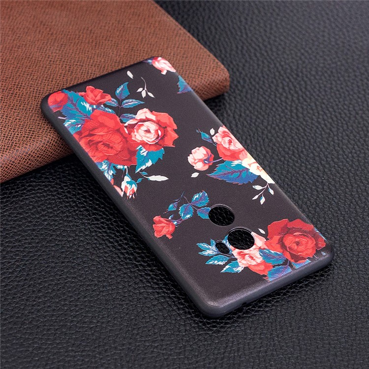 Pattern Printing Embossed TPU Case for Xiaomi Mi Mix 2 - Vivid Flowers-7