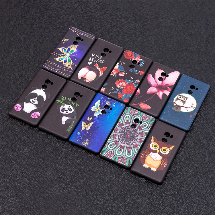 Pattern Printing Embossed TPU Case for Xiaomi Mi Mix 2 - Vivid Flowers-8