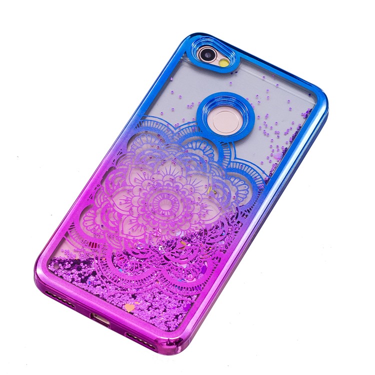 Dynamic Quicksand Plating TPU Mobile Case for Xiaomi Redmi Note 5A Prime / Y1 (India) - Mandala Flower-11