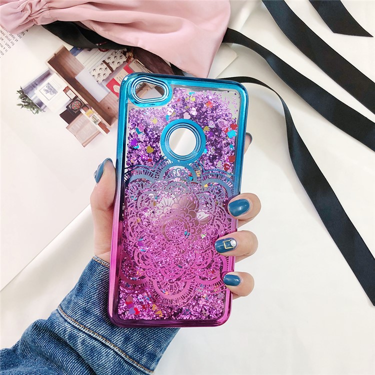 Dynamic Quicksand Plating TPU Mobile Case for Xiaomi Redmi Note 5A Prime / Y1 (India) - Mandala Flower-2